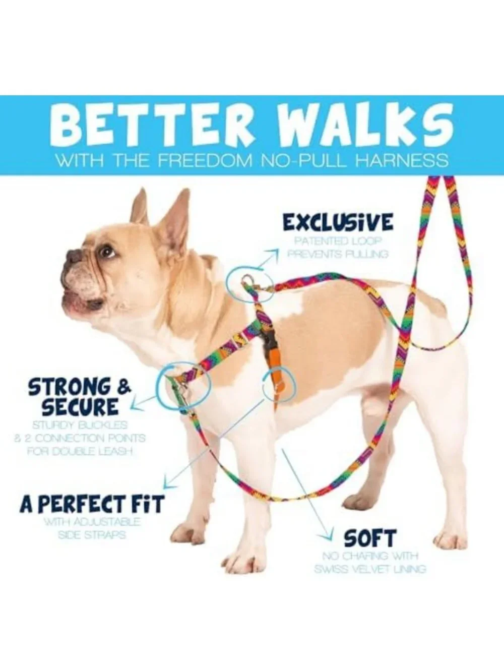 No-Pull Dog Harness & Leash Set, Medium 1